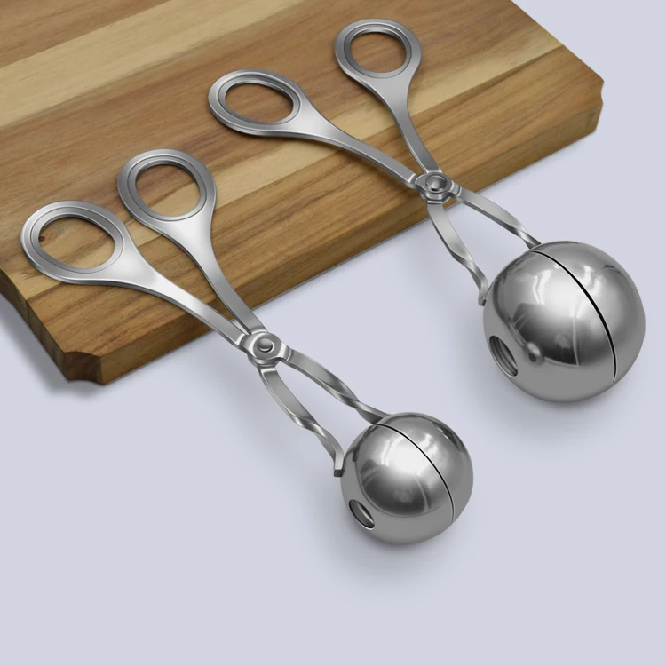 Stainless Steel Fish Ball Melon Baller Ice Cream Scoop Meat Baller Meatball Clip MeatBall Maker