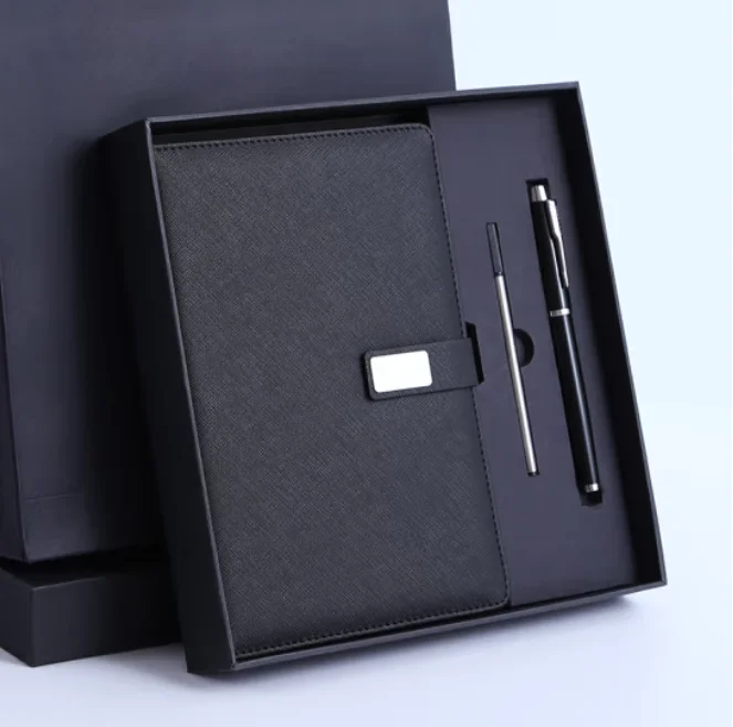 Custom Diary Notebook Gift Set Luxury Pu Leather Hardcover Business Notebook Promotion Gift