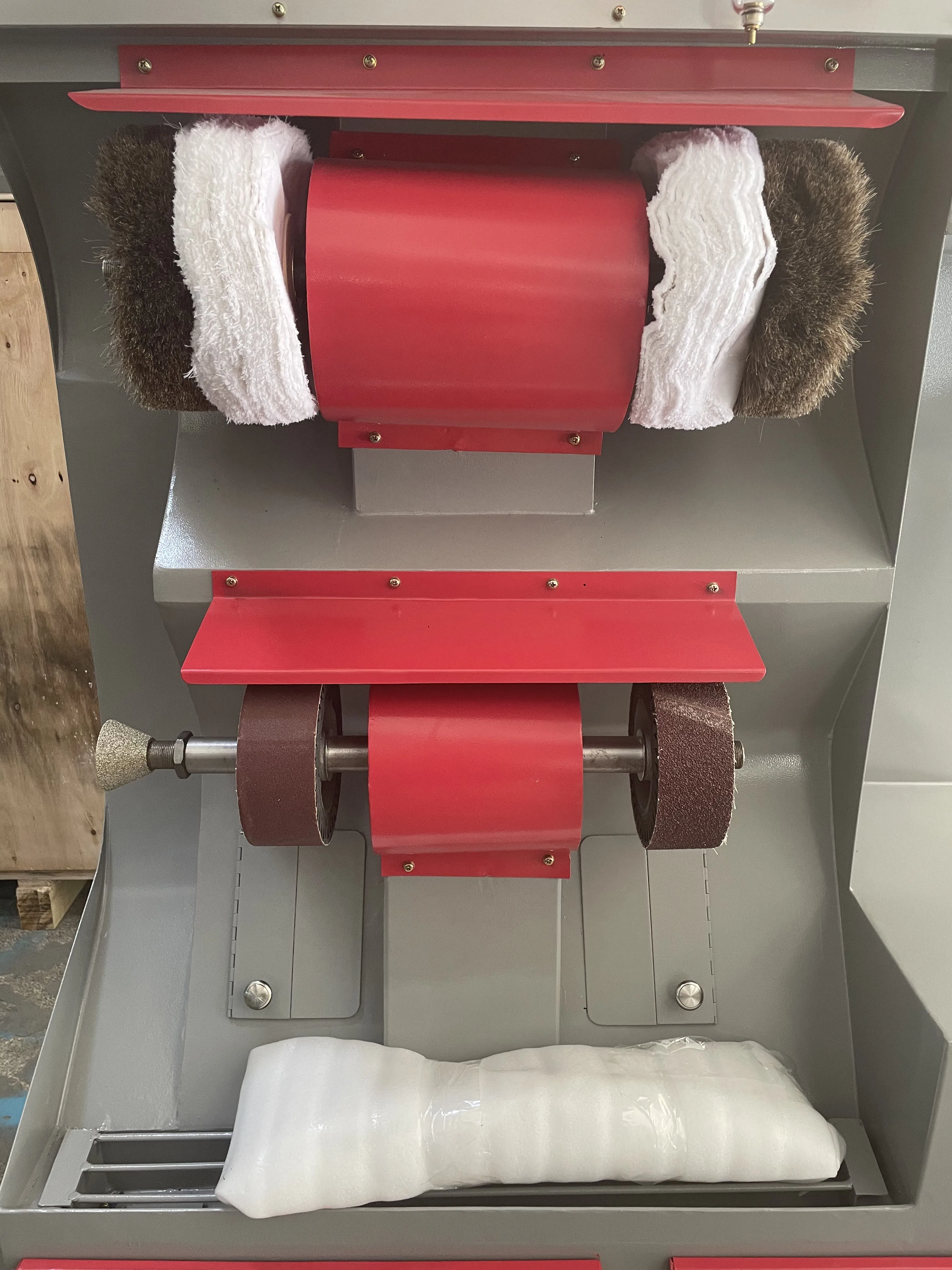 Shoe shine waxing grinding &sole pressing all in one shoe repair machine with dust collection Shoe repair machine