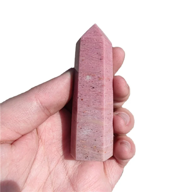 
 Высококачественная натуральная Хрустальная палочка, розовый опал, башня, розовые очки кальцита для украшения  