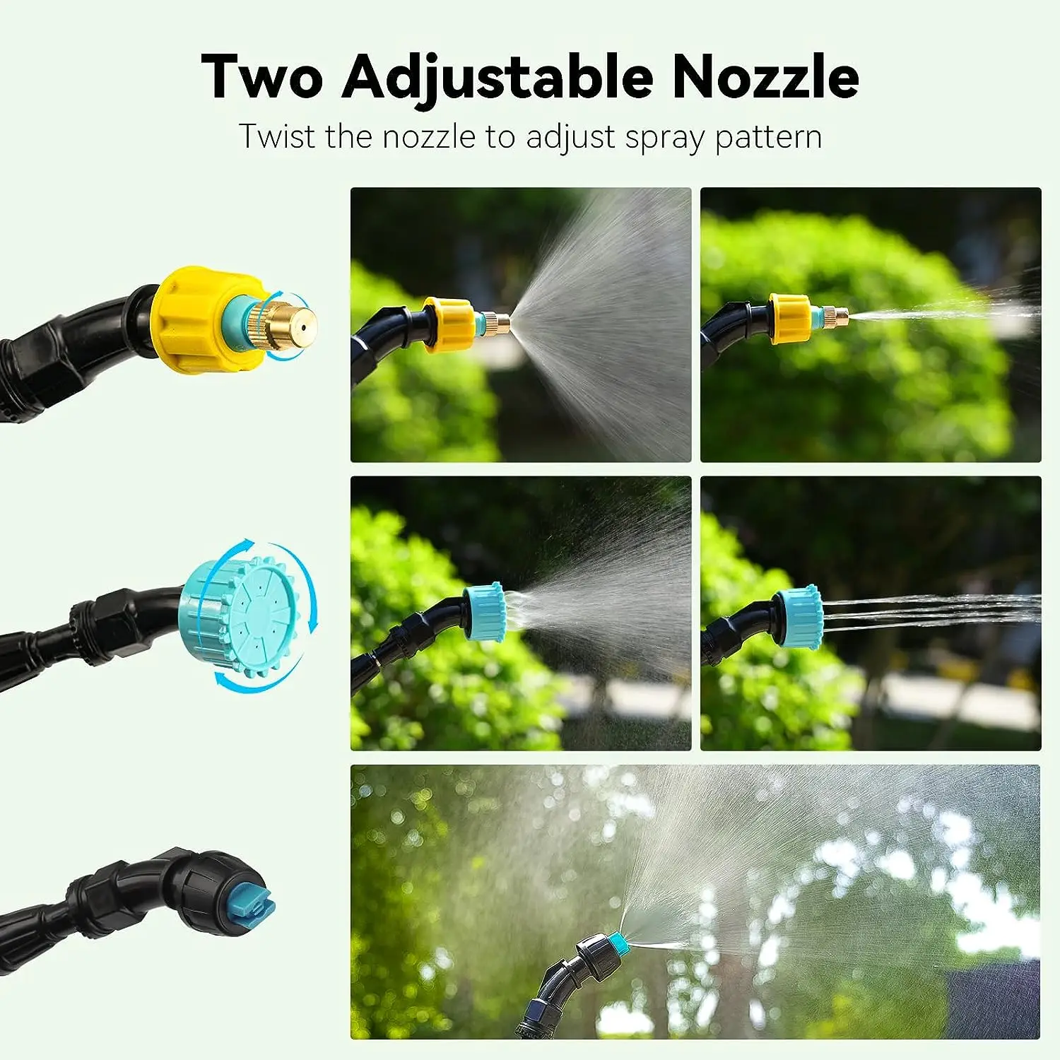 Portable Battery Powered Watering Wand Electric Garden Sprayer Rechargeable Plant Mister with Telescopic Wand
