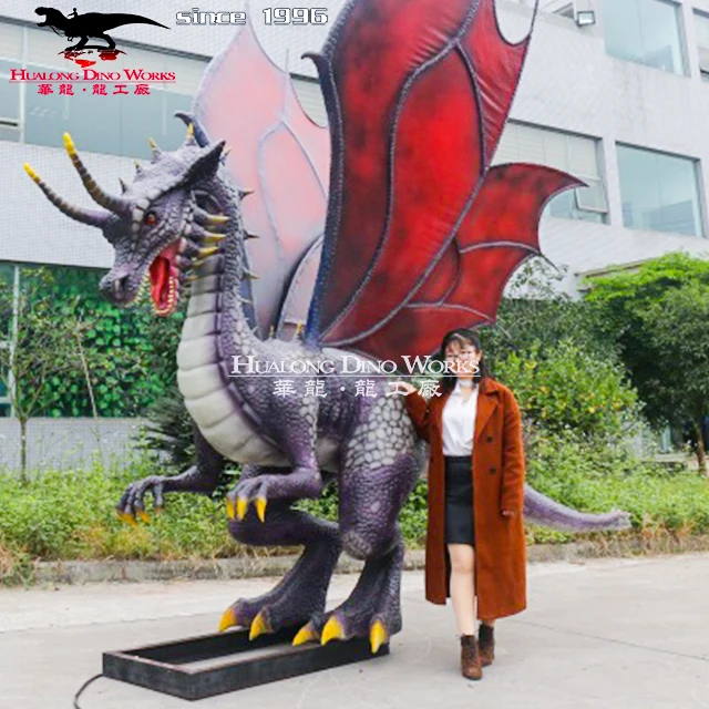 High Simulation Walking Dragons Model Animated Dragon Statues for Sale