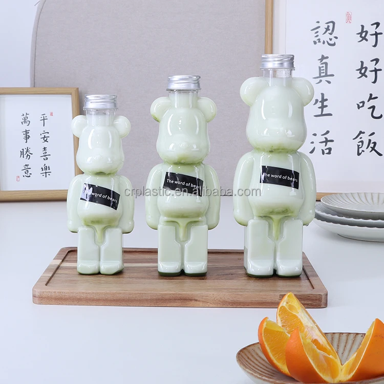 Factory Wholesale Violent Bear Bottles 400 Ml 500 700 PET Food-grade Material Customizable Colors.