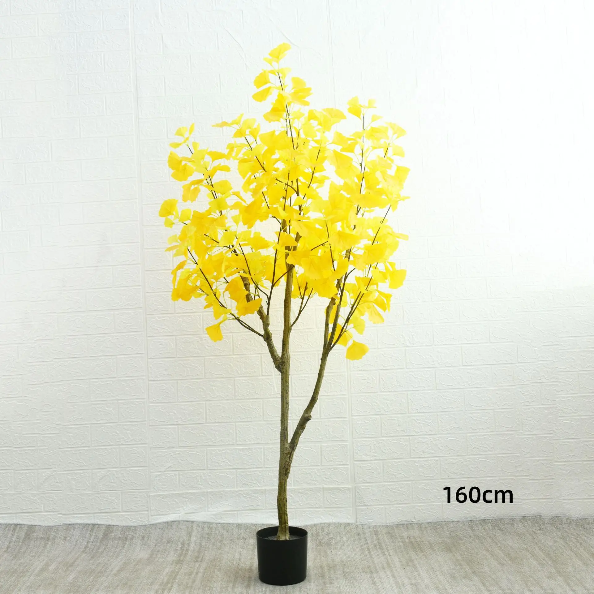 Wholesale artificial ginkgo tree / yellow ginkgo leaf indoor bonsai green plant pot