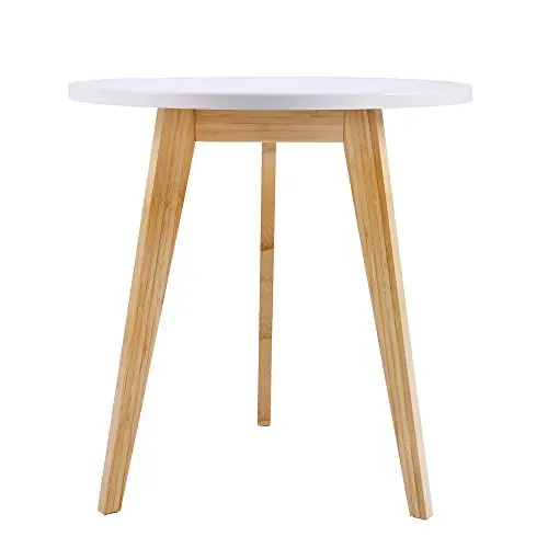 
luxury white round bamboo sofa side center coffee table modern 