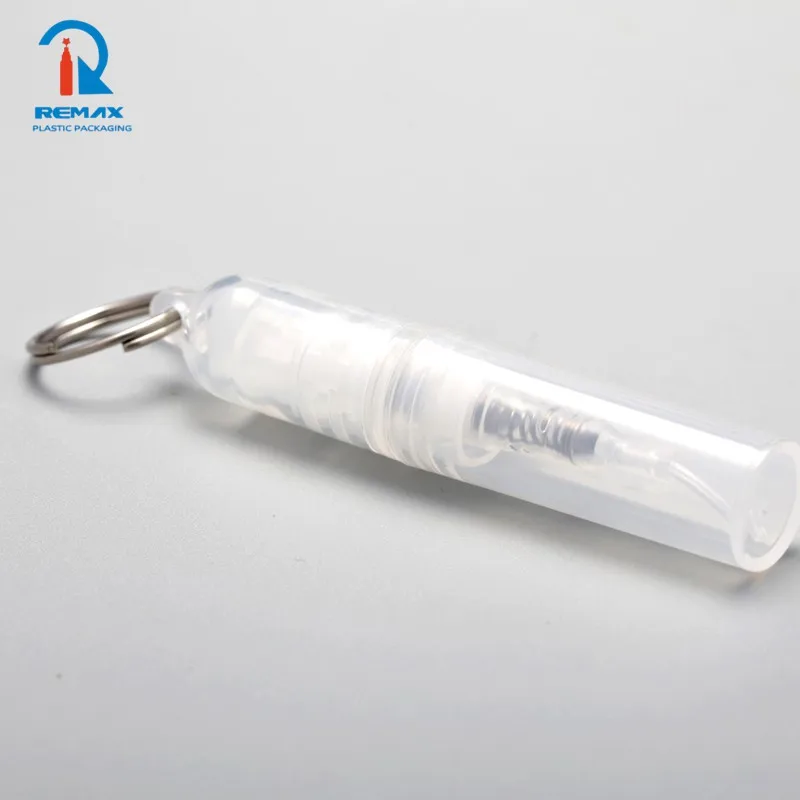 Wholesale Mini Empty Bottle 5ml 8ml Plastic Perfume Bottle Hand With Keychain Antibacterial Fine Mist liquid Sanitiser Spray Pen