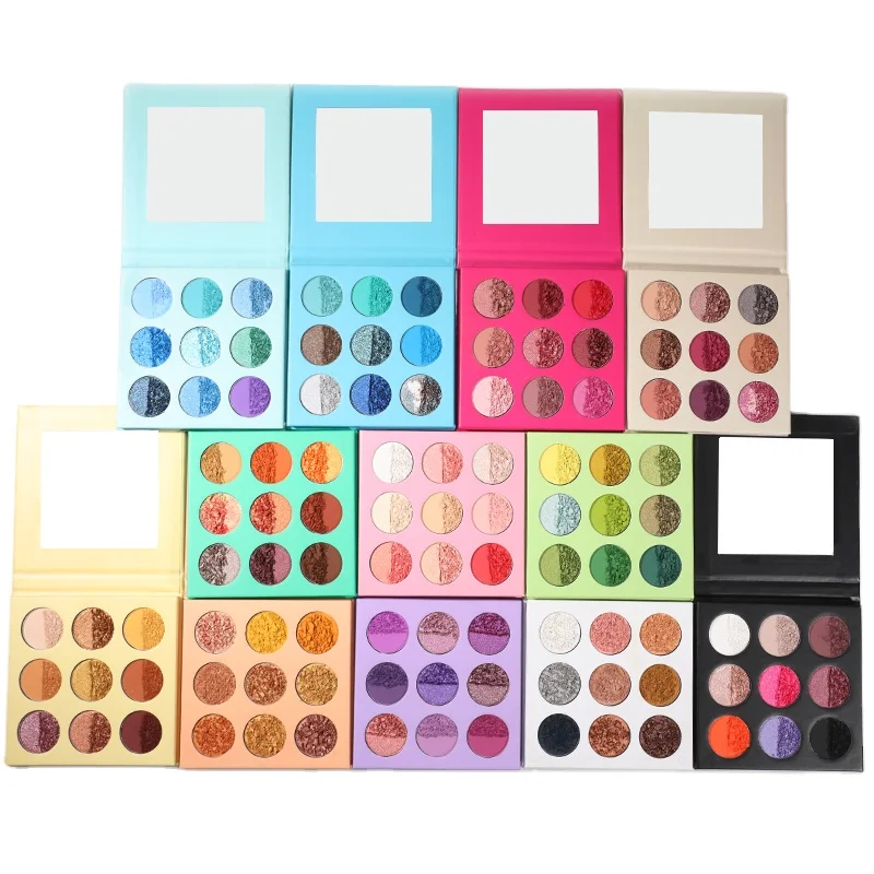 OCHAIN OEM Paraben Free Colourful Eyeshadow Palette 9 Shades Manufacturer