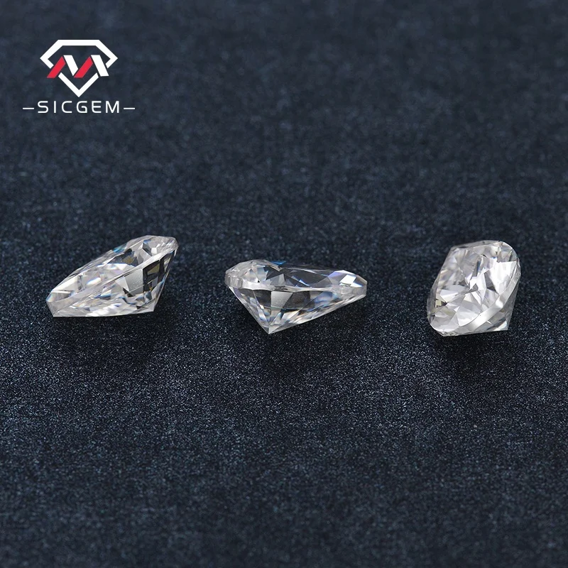 SICGEM Loose Gemstone 10x7mm 2-3 CT 4 CT Synthetic Pear Cut Waterdrop Shaped Moissanite Diamond For Jewelry Setting