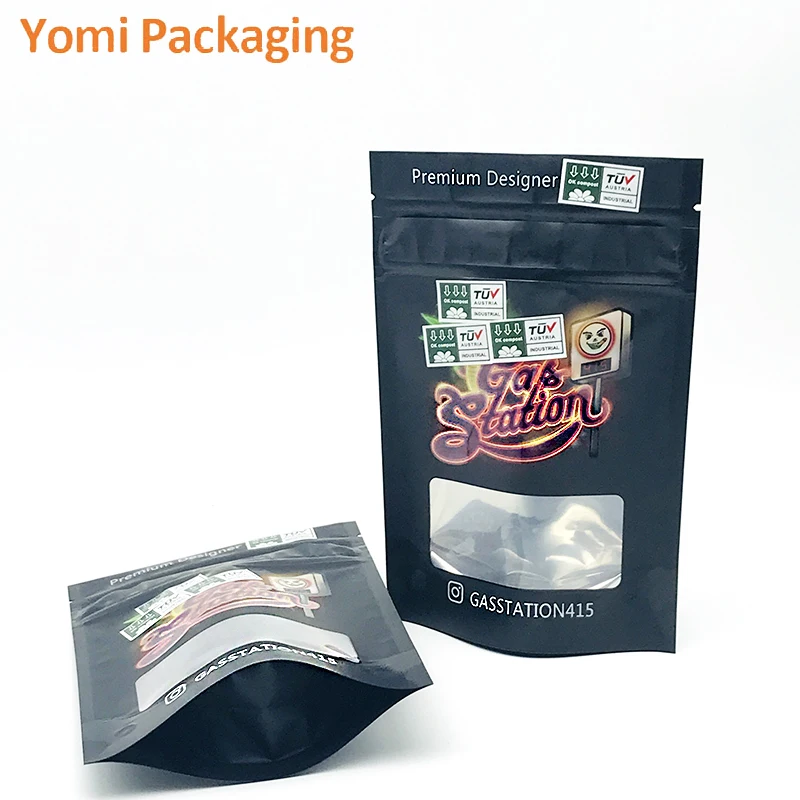 food packaging designer Food Garde Packaging Pouch Gold Lace Plastic Bag Stand Up Bag With Zipper