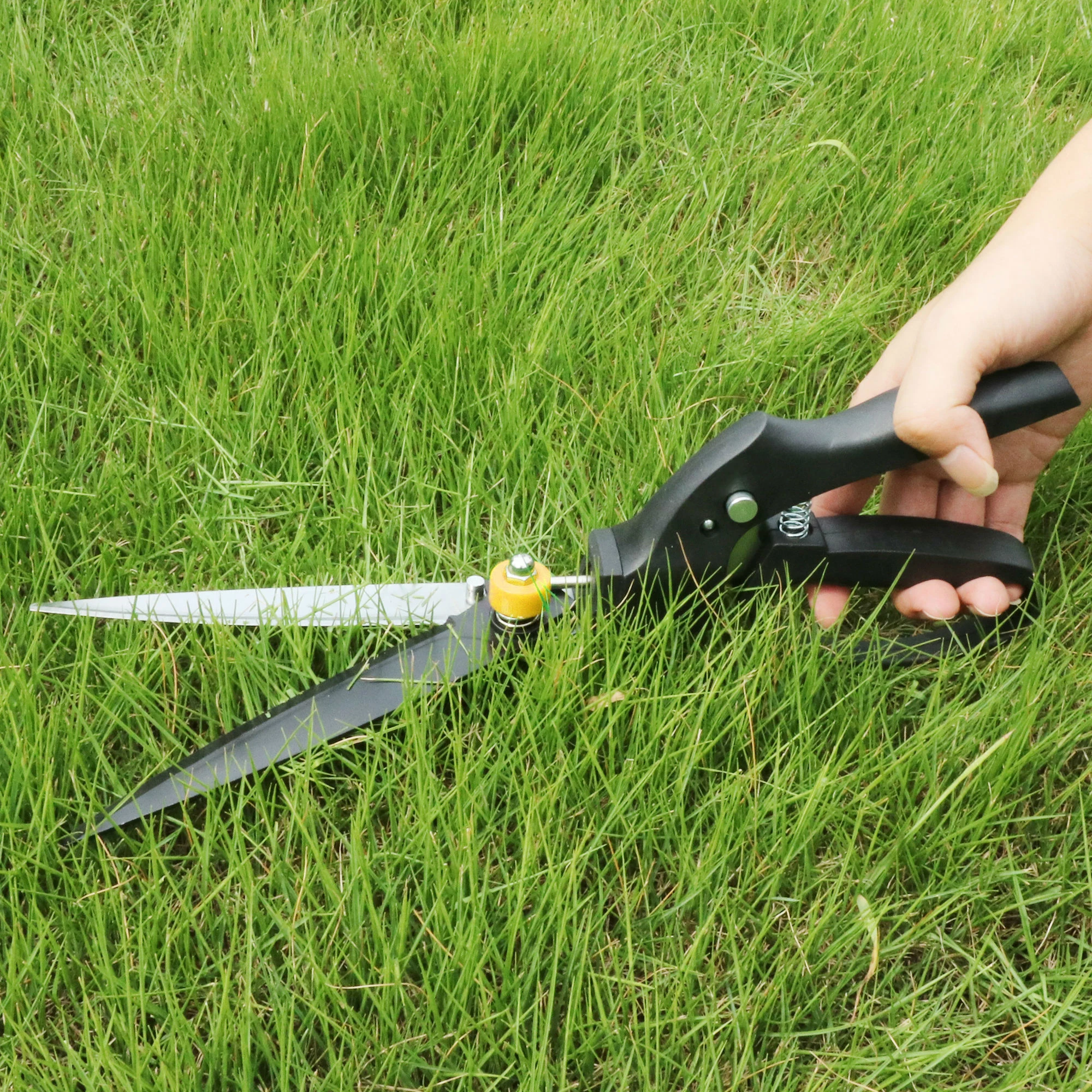 HE017 SUNWELL 180 Rotating Hand Cutting Tools Garden Grass Pruning Shears Swivel Grass Cutting Shears