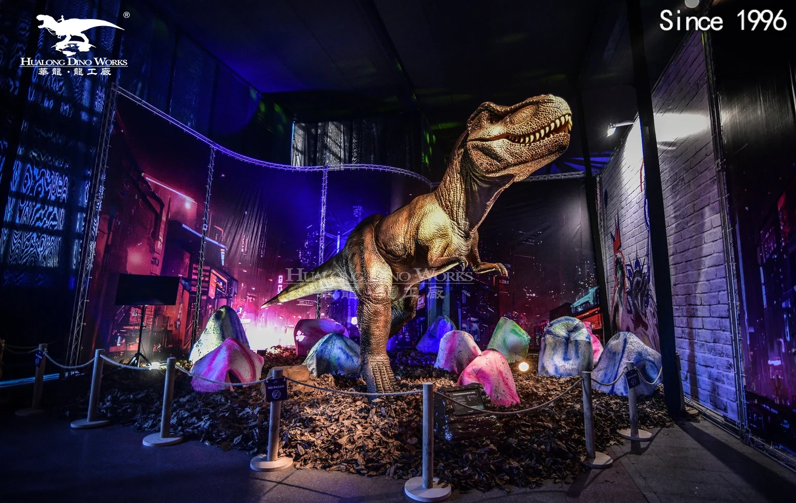 Dinosaur theme park popular life size interactive dinosaur animatronic robot