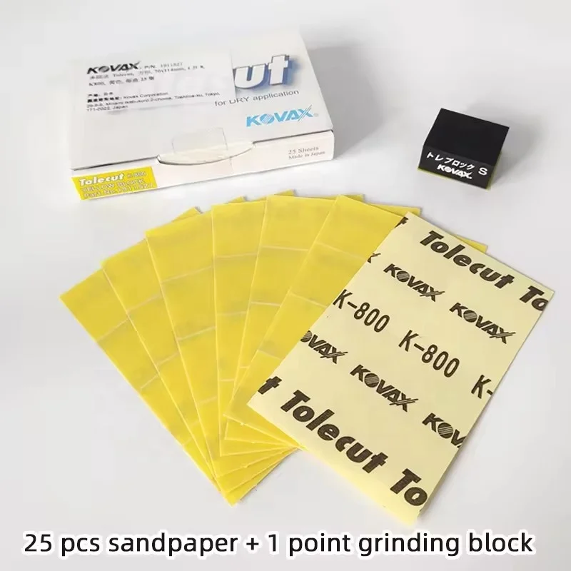 25PC 1set 800Grit KOVAX Hand Sanding Block Back-up for Sandpaper Sanding Discs Holder for car paint Manual Polishing