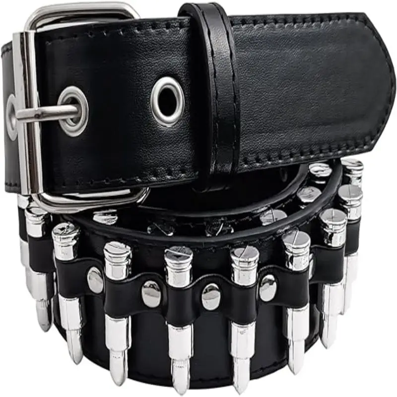 Unisex Punk Belt Y2K PU Leather Adjustable Body Decorative Belts Gothic Rock Wild Holiday Costume Gift