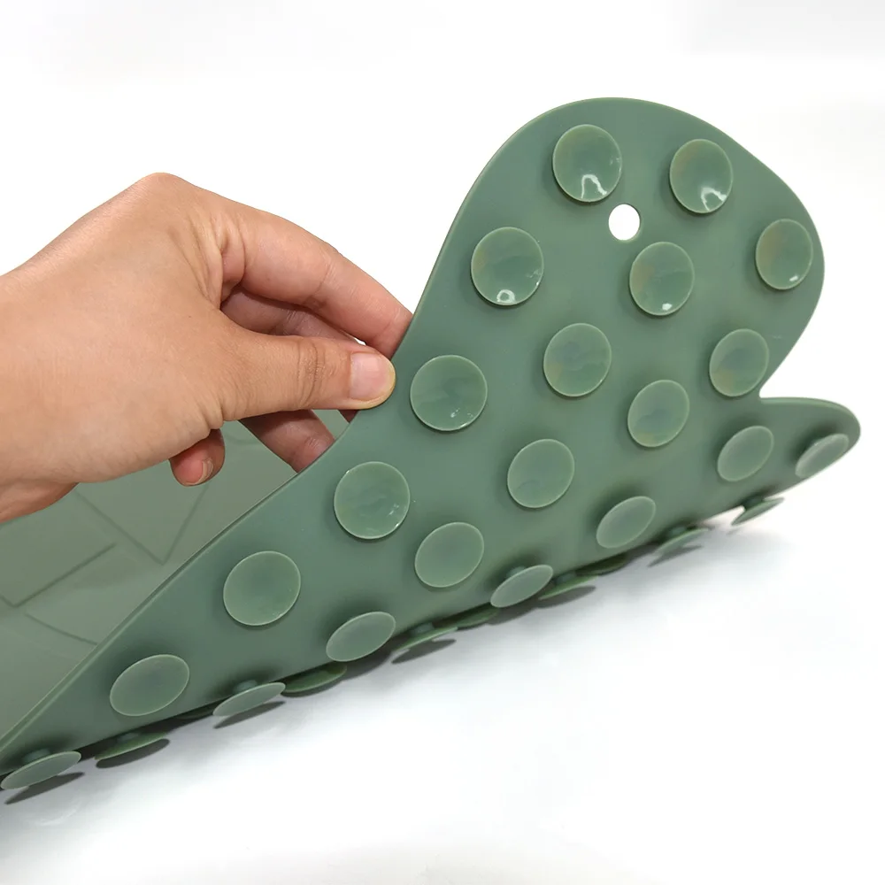 Wolife Original Design Eco-Friendly Silicon Bath Mat Non Slip Bathtub Mat Anti Slip Extra Large Shower Mats For Bathroom