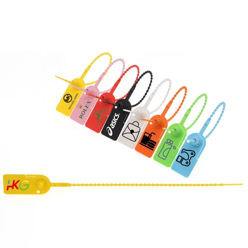 Customized Disposable Security Tear Off Red Color Fire Extinguisher adjustable length Tamper proof Plastic Safety Seals