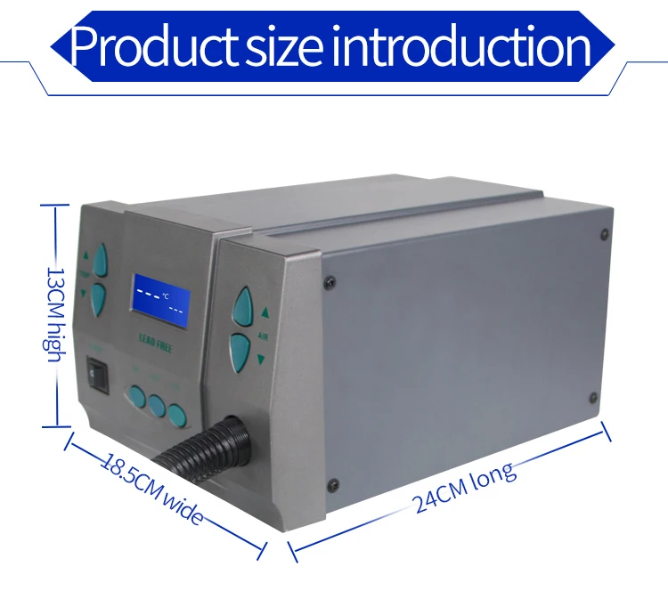 YAOGONG 861X Hot Air Gun Rework Station 1300W Lead-free High Speed Brushless Fan Digital Soldering Station for PCB Mobile Repair