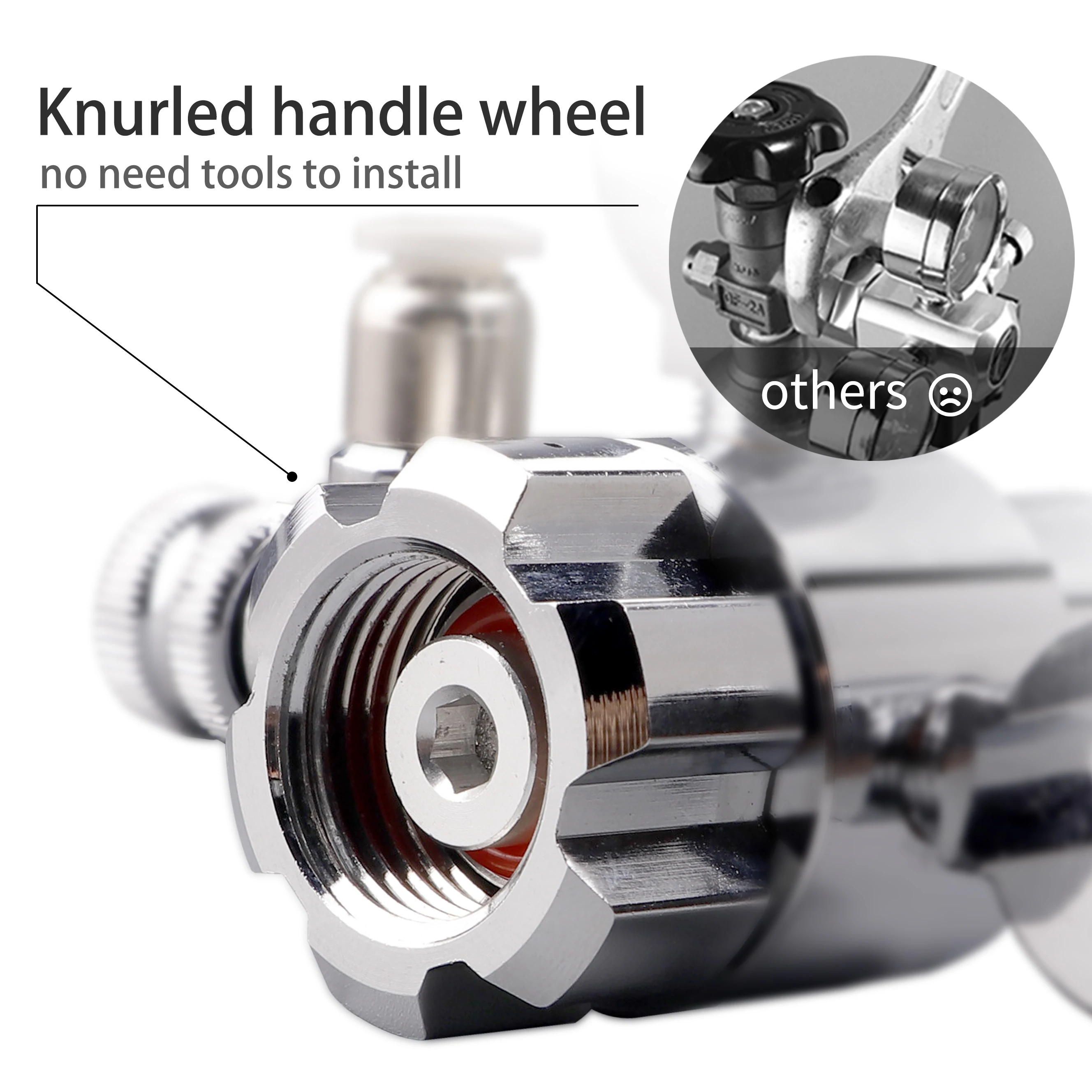 Dual pressure gauge bubble counter and solenoid valve aquarium co2 regulator for aquarium co2 system