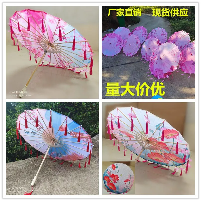 Chinese traditional handmade parasol folded oil paper umbrellas