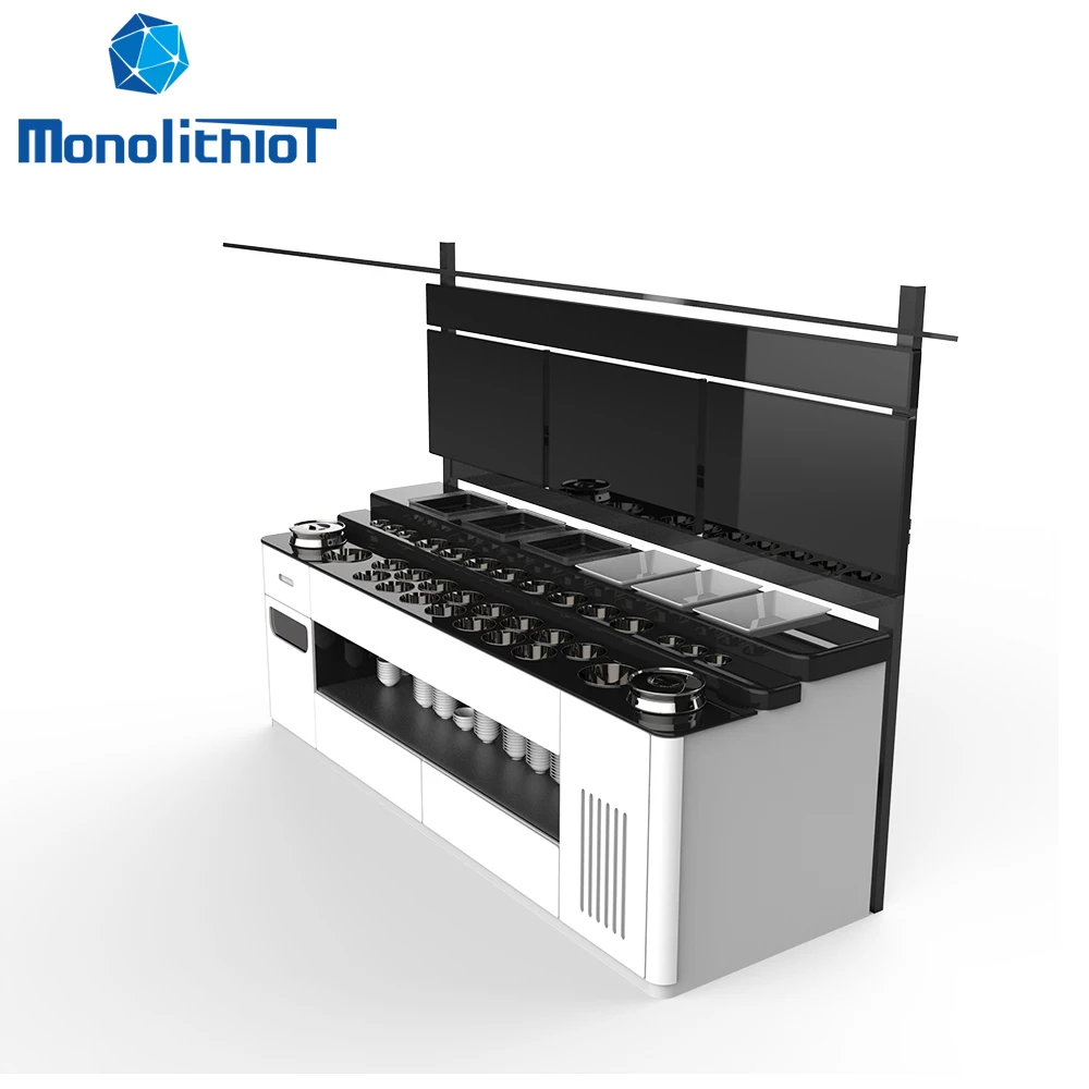 MonolithIoT Hot Pot Restaurant Seasoning Management System Weighing Cabinet Smart Shelf