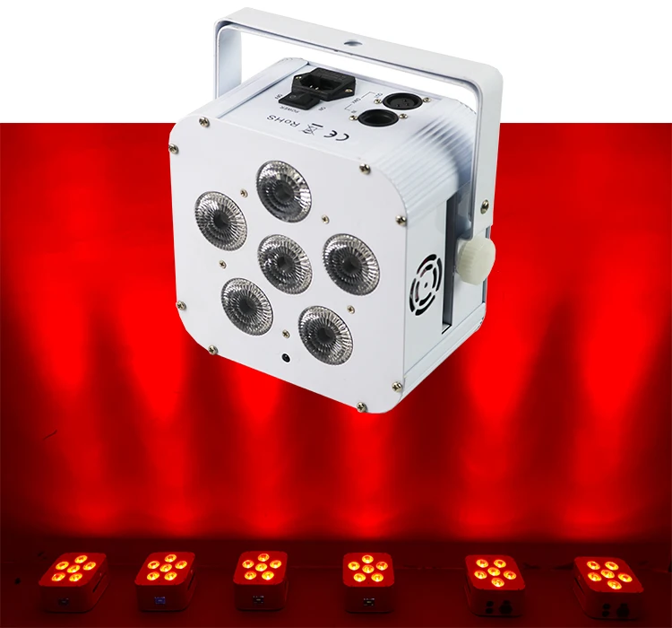 Гуанчжоу Маки сценическое освещение MQ-G119A DMX 512 и Wi-Fi диско 6 шт. * 18 Вт 6in1 с батарейным питанием беспроводной светодиодный par свет