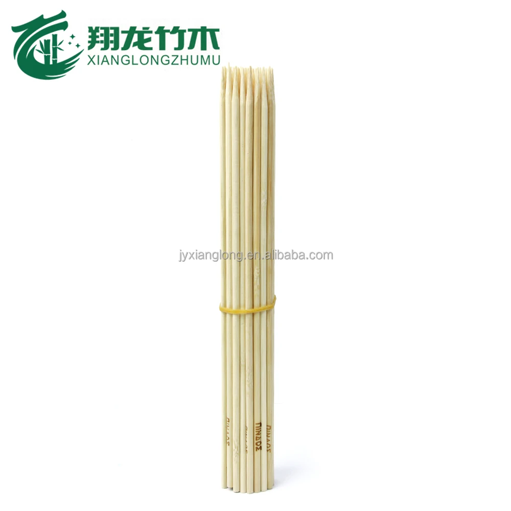 Barbecue Bamboo Sticks Large Bamboo Bbq Wood Stick Skewer 40 Cm Long Hot Dog Bamboo Barbecue Sticks