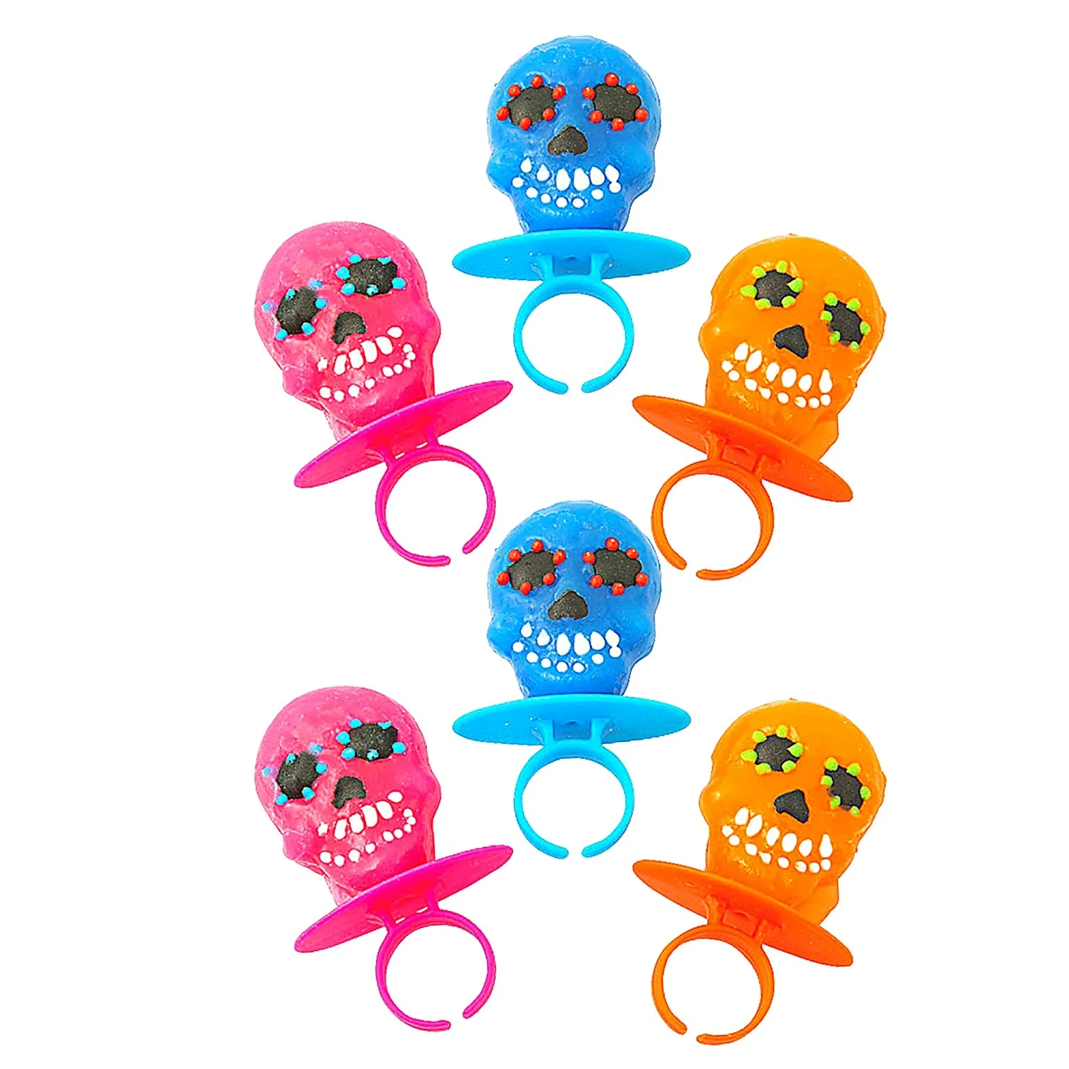 custom funny halloween ring skull lollipop candy