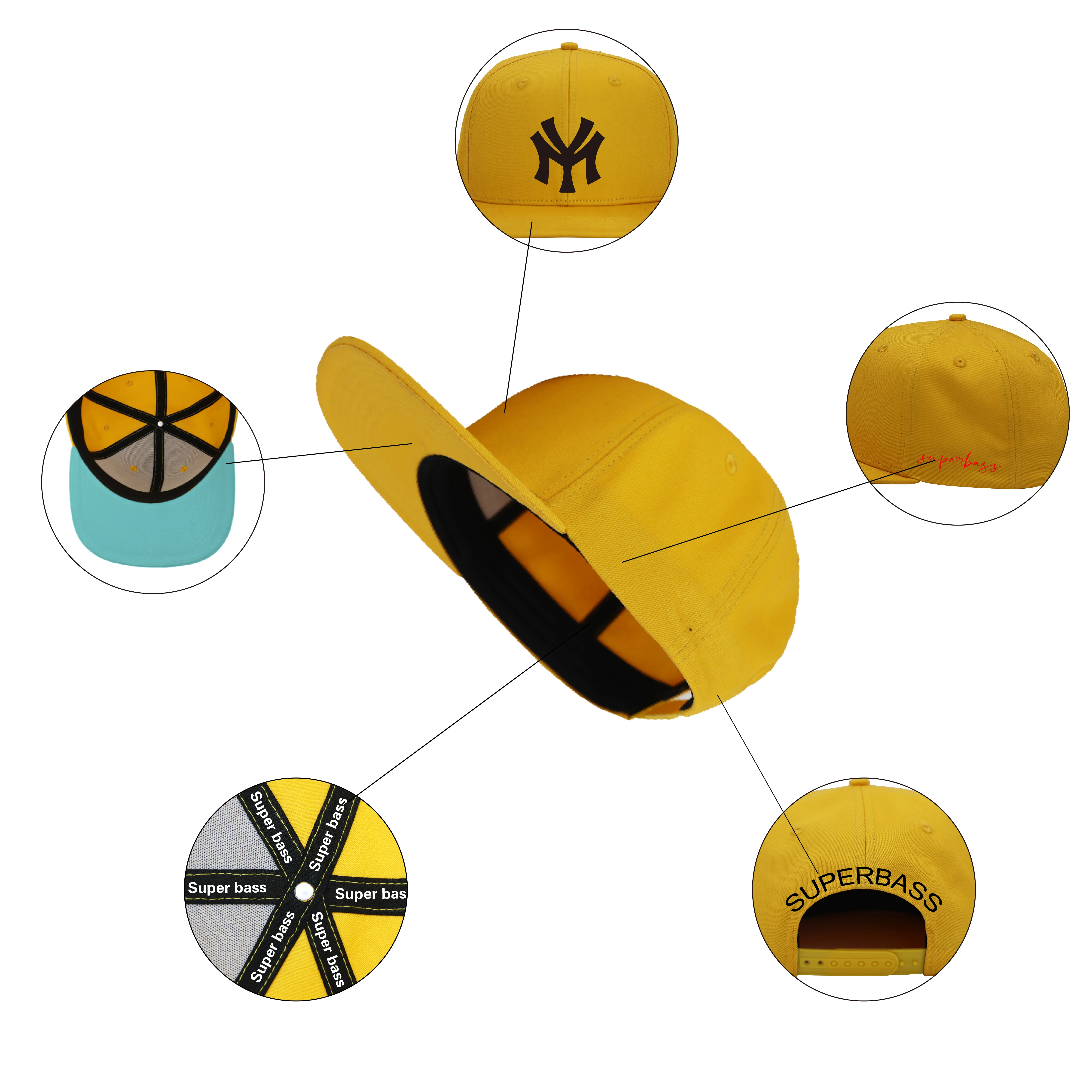 Custom Embroidery 6-panel Hat Fashion Plain Outdoor basketball hat