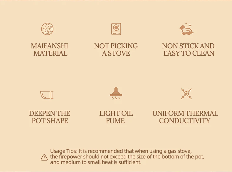 Nordic fashion minimalism style nonstick double thicken bottom healthy removeable detachable handle pan and pot cookware set