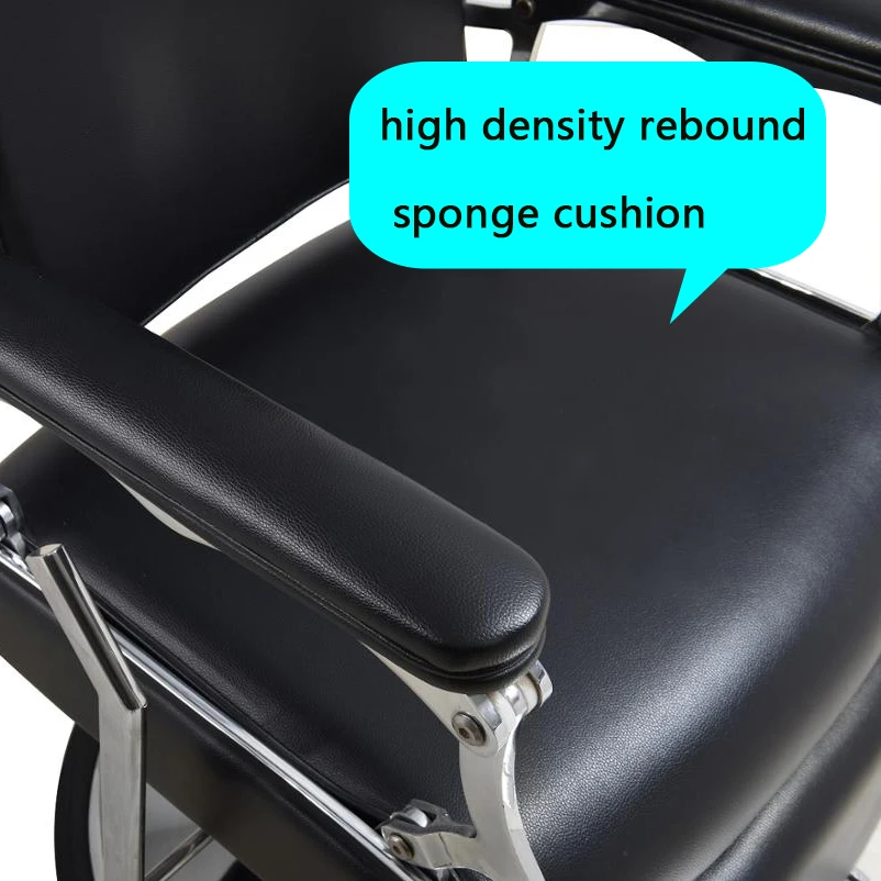 Retro Heavy Duty Vintage Barber Chair Hydraulic Pump Professional Men Shaving Chairs Hair Salon Reclining Barber Chair Antique