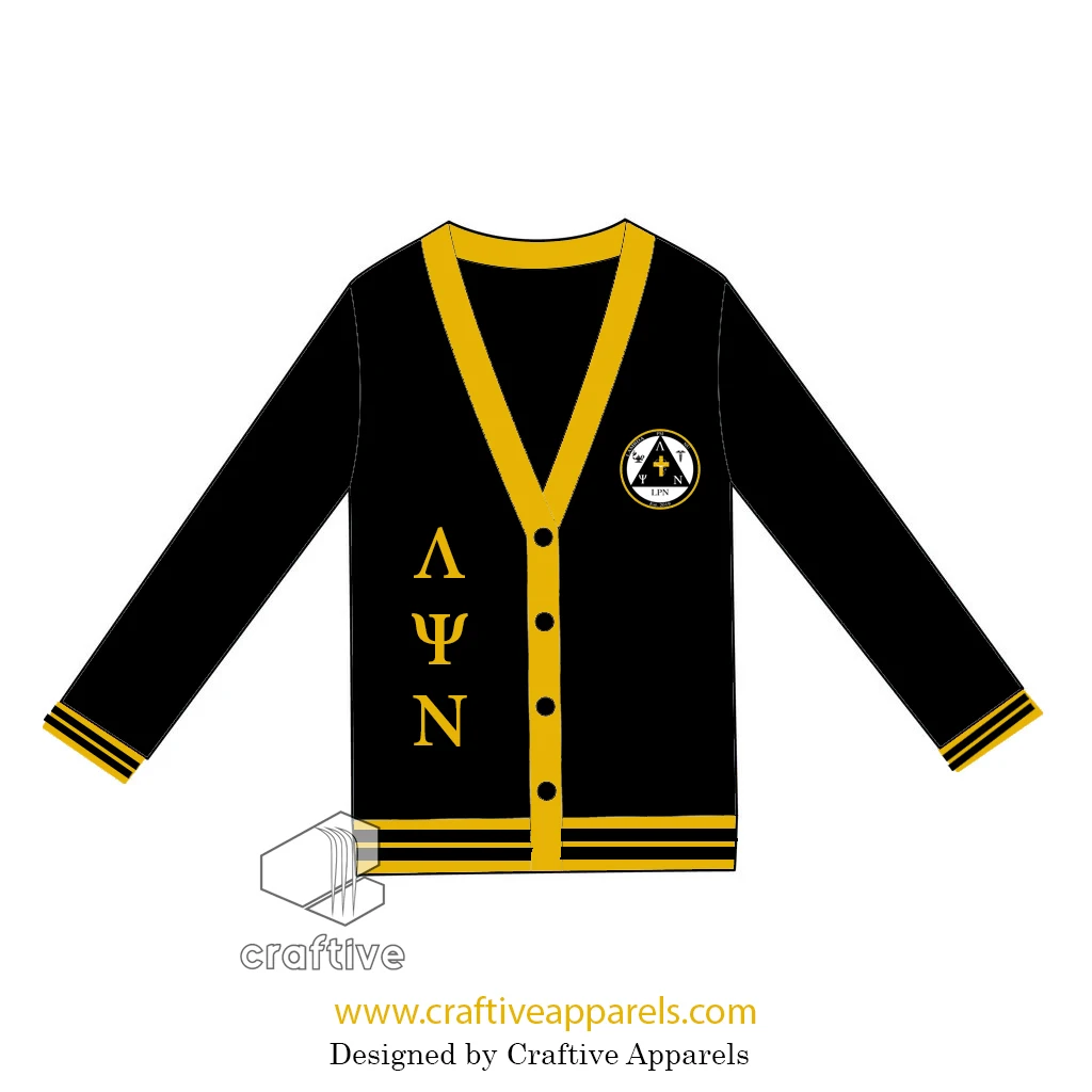 Lambda Psi Nu Sorority Cardigan Sweater