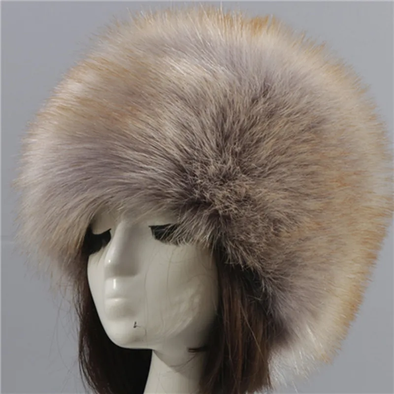 High Quality Unisex Raccoon Fur Style Faux Fur Winter Hat with Tail Printed Plush Hat for Adults for Skiing and Fishing