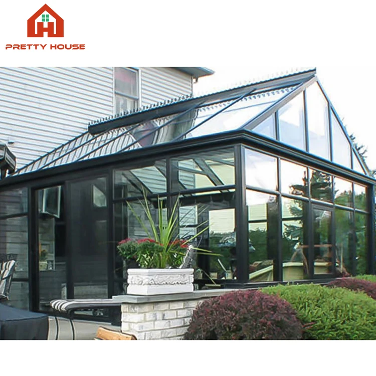 Gable roof design garden supplies aluminium profile winter sunroom