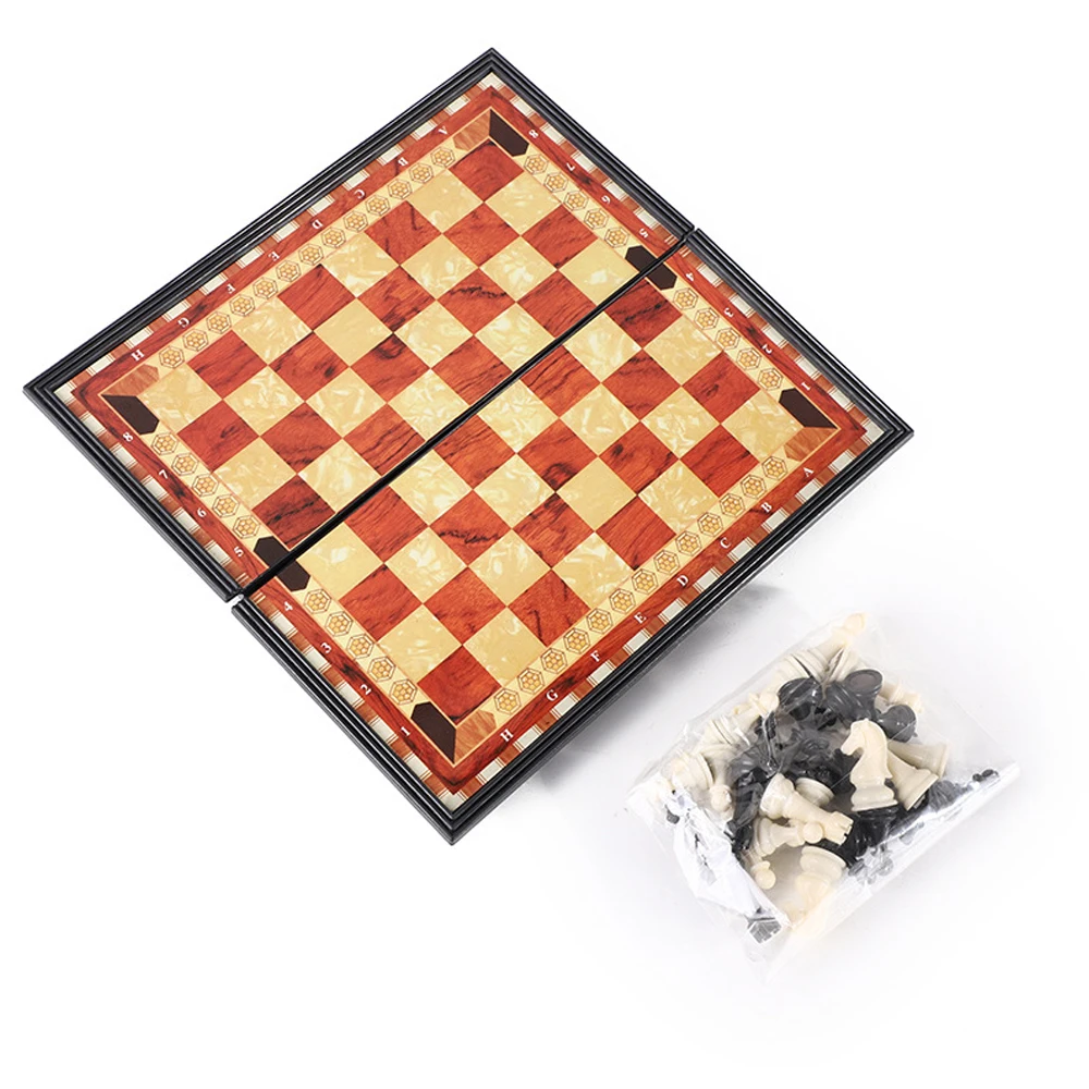 pvc chess board fold up chess sets plastic folding magnetic chess game 25*25cm