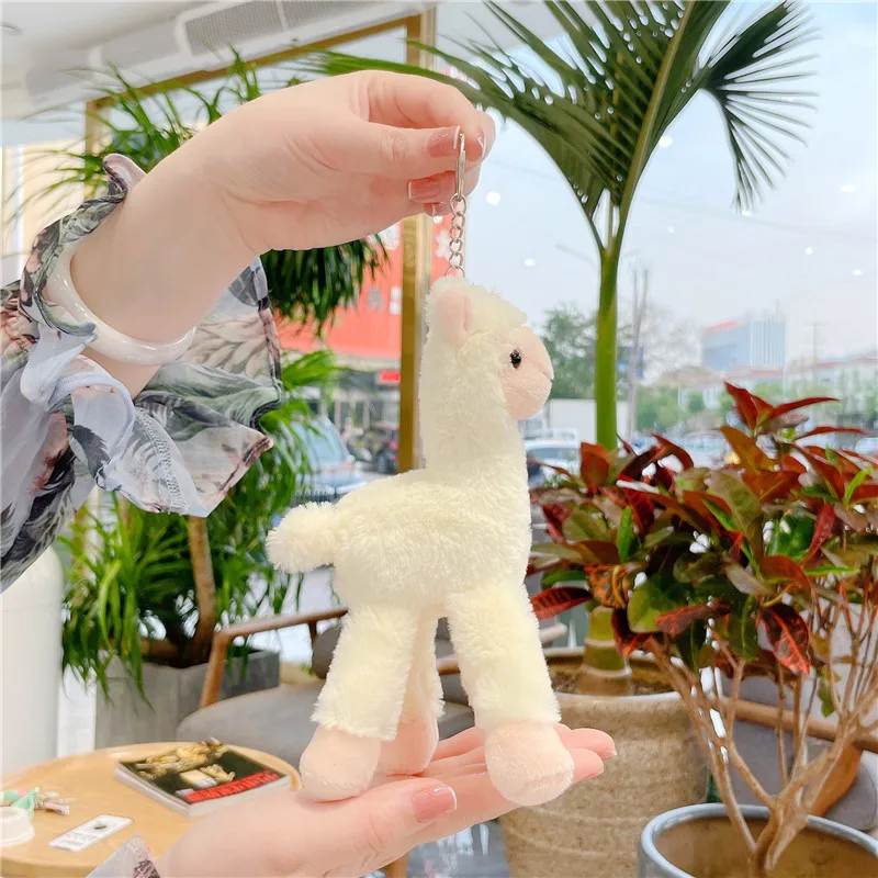high quality EN71 certificated wholesale baby alpaca custom plush keychain