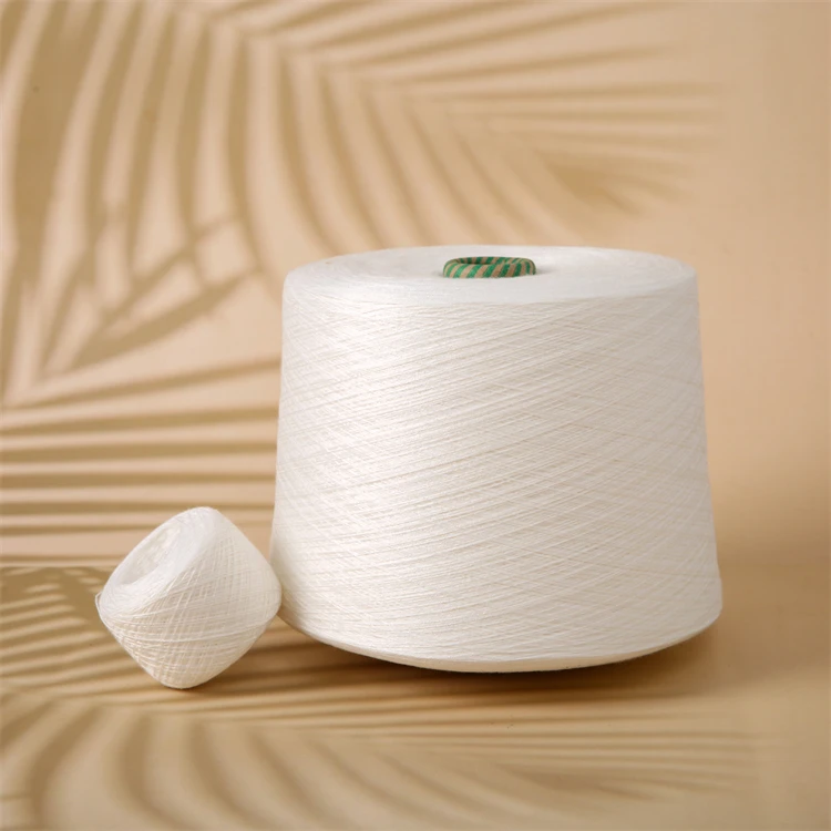 Недорогая полиэфирная нейлоновая акриловая люрексная Серебристая Неокрашенная смешанная пряжа для вязания