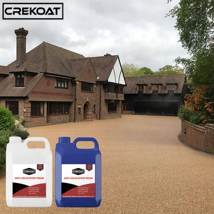 Epoxy Resin Bound Driveway Clear Coat Epoxy Flooring Stone Resin Adhesive Epoxy Resin With Crush Stone