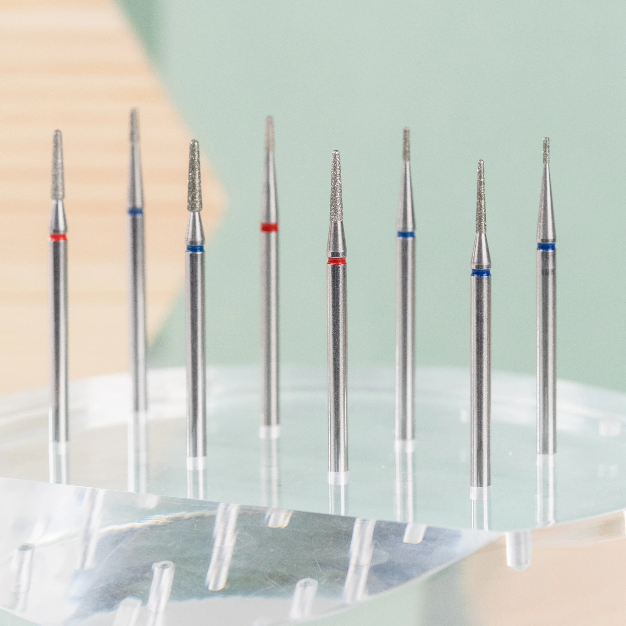 Tungsten Nail Drill Bit Set 10pcs Tornado Volcano Cone Large Barrel Long Life Nano Purple 4XC Carbide Nail Drill Bit