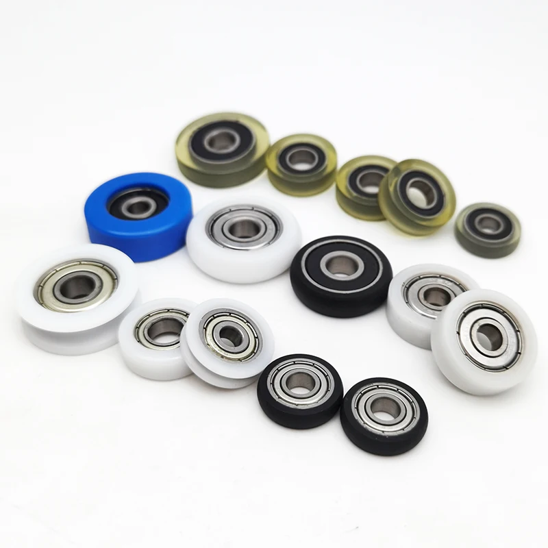 Nylon Coated Plastic Roller Pom Bearing With M4 M5 M6 M8 M10 Screw Plastic Roller Wheel For Wardrobe Sliding Door