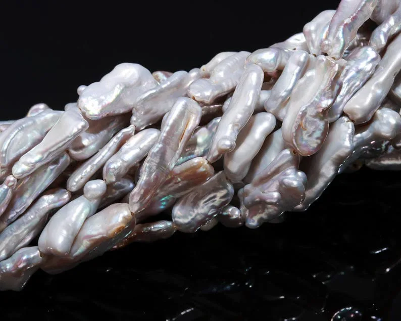 Бусины из пресноводного жемчуга, 12-13x20-25 мм