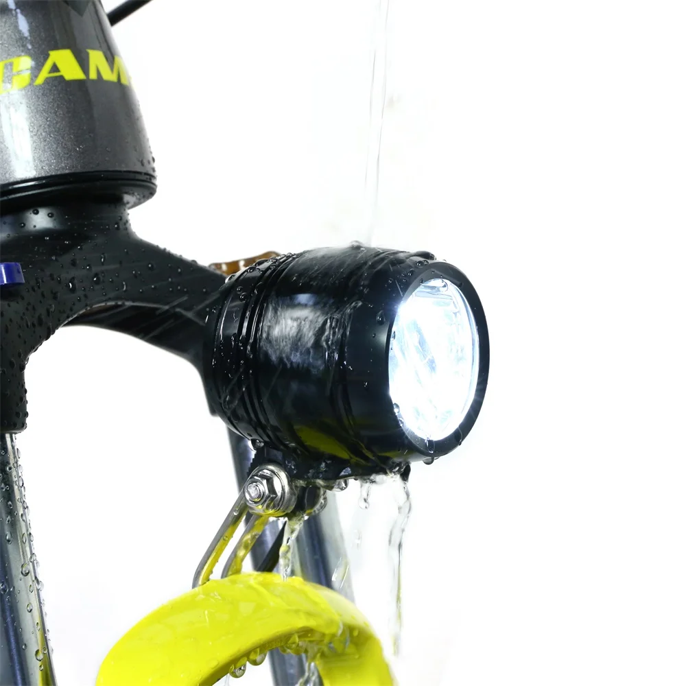 Фара для электровелосипеда в blueto со звуковым сигналом 120 lux электрический велосипедный фонарь светодиодный передний свет Водонепроницаемый 6v-80v 5 Вт светодиодные фары с переключателем фара