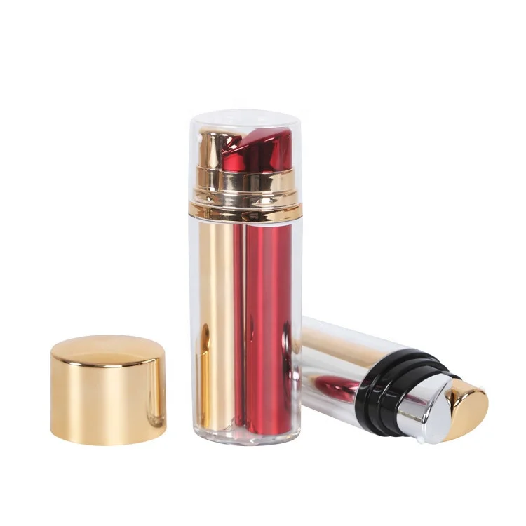 High Quality 30ml Double Wall Dual Chamber Two Pump Plastic Cosmetic Airless Bottle