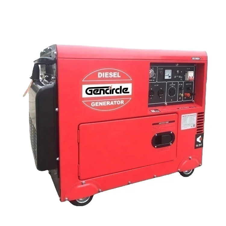 Power Plant 5KW 6KW 7KW Silent Type Generator Diesel Generator with Colorful Canopy for Home Use/