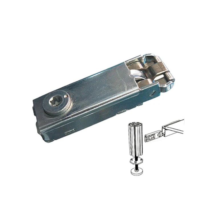 High Quality Silver Aluminum Extrusion 45 Degrees 3hook Steel Tension Lock