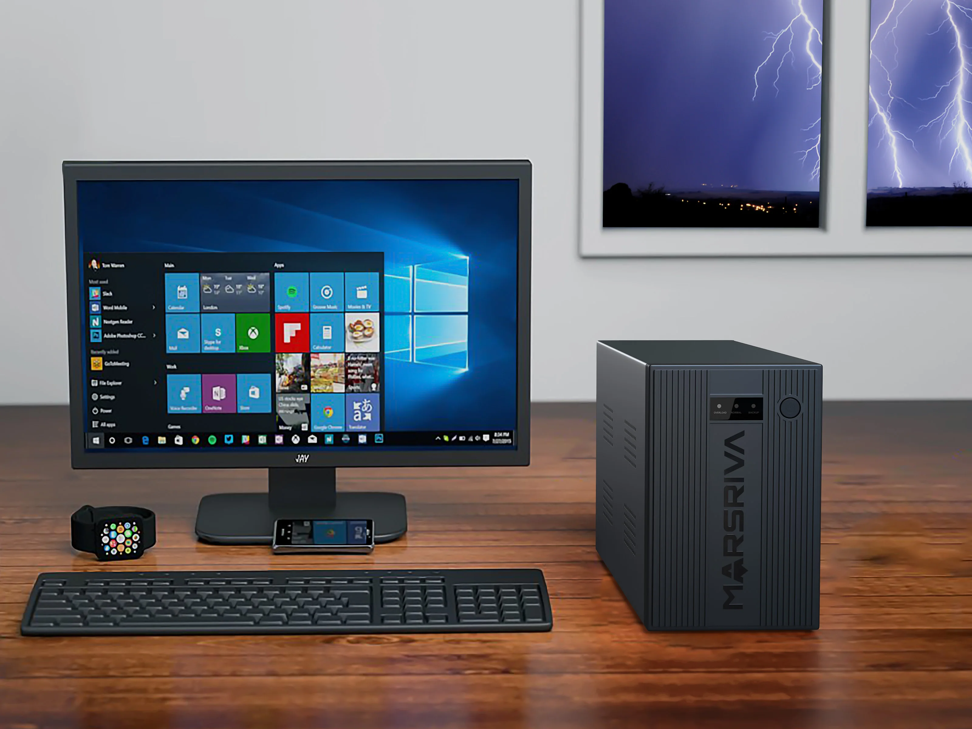 MARSRIVA backup power supply 220V 240V simulated sine wave 3000VA 1800W line interactive UPS