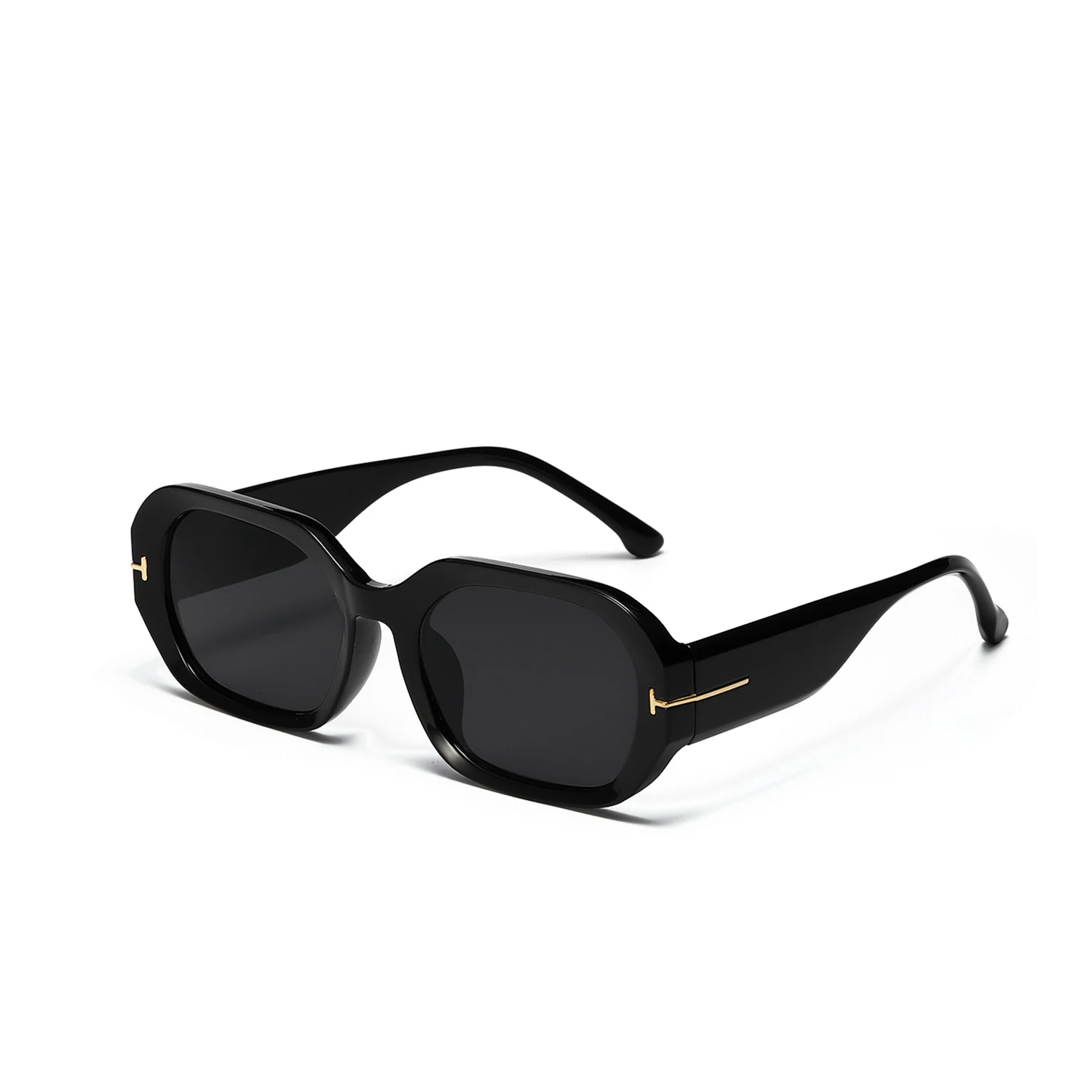 Модные женские солнцезащитные очки в стиле ретро с квадратной маленькой оправой и заклепками