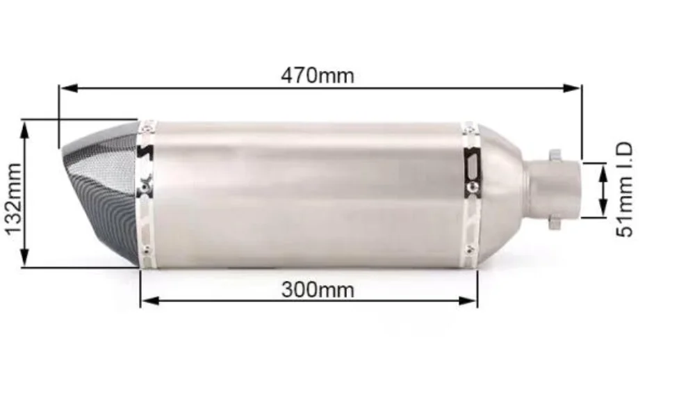 pipe scooter exhaust all fit left or right side 200cc motorcycle muffler