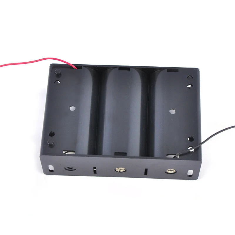 High Quality 3*D Abs Eo-Friendly Material 4.5V Um1*3 Battery Cell Holder Box Storage Bracket With Wire Leads