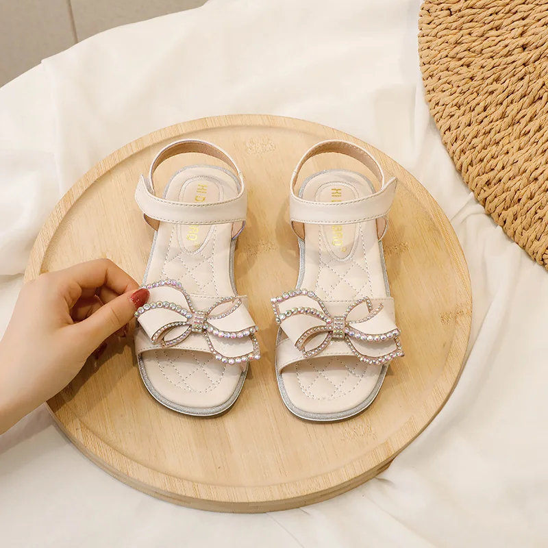 Детские сандалии для девочек, мягкая подошва, летняя обувь принцессы