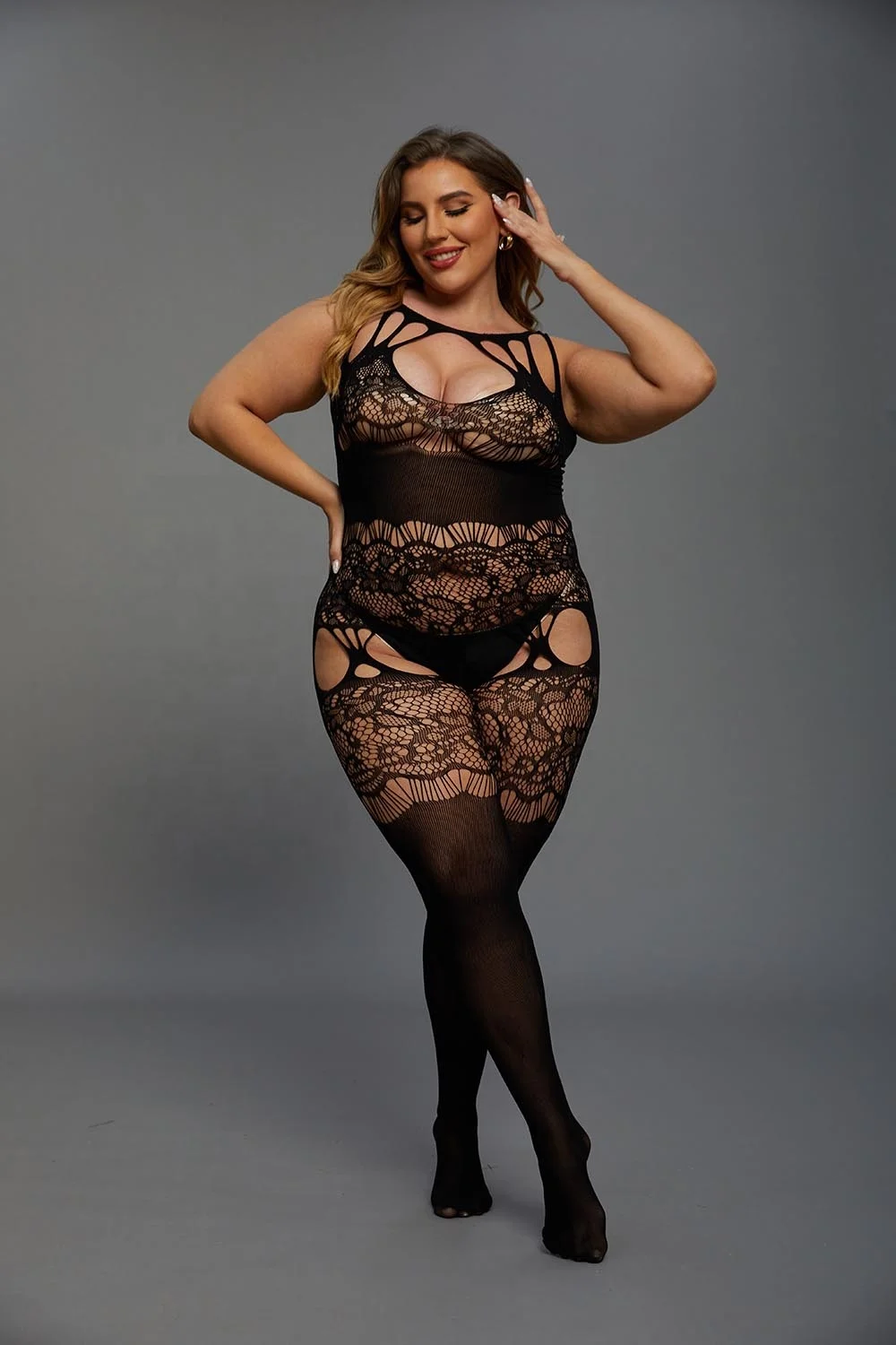 VAQUA Factory supply Best sale women bodystocking plus size queensize bodysuit