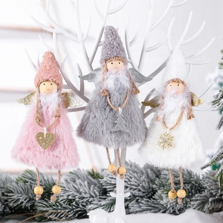 2023 lovely home decoration Christmas tree angel decorations ornament fairy plush christmas toys